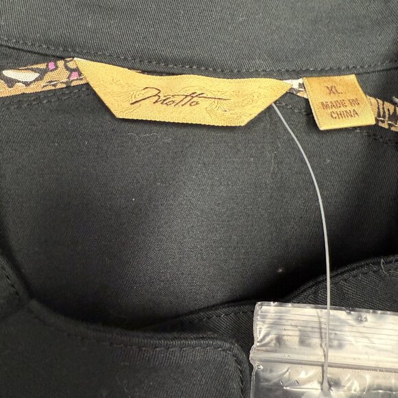 NWT Women's MOTTO Snap Jacket Black 3/4 Sleeve- Size XL - Picture 3 of 7